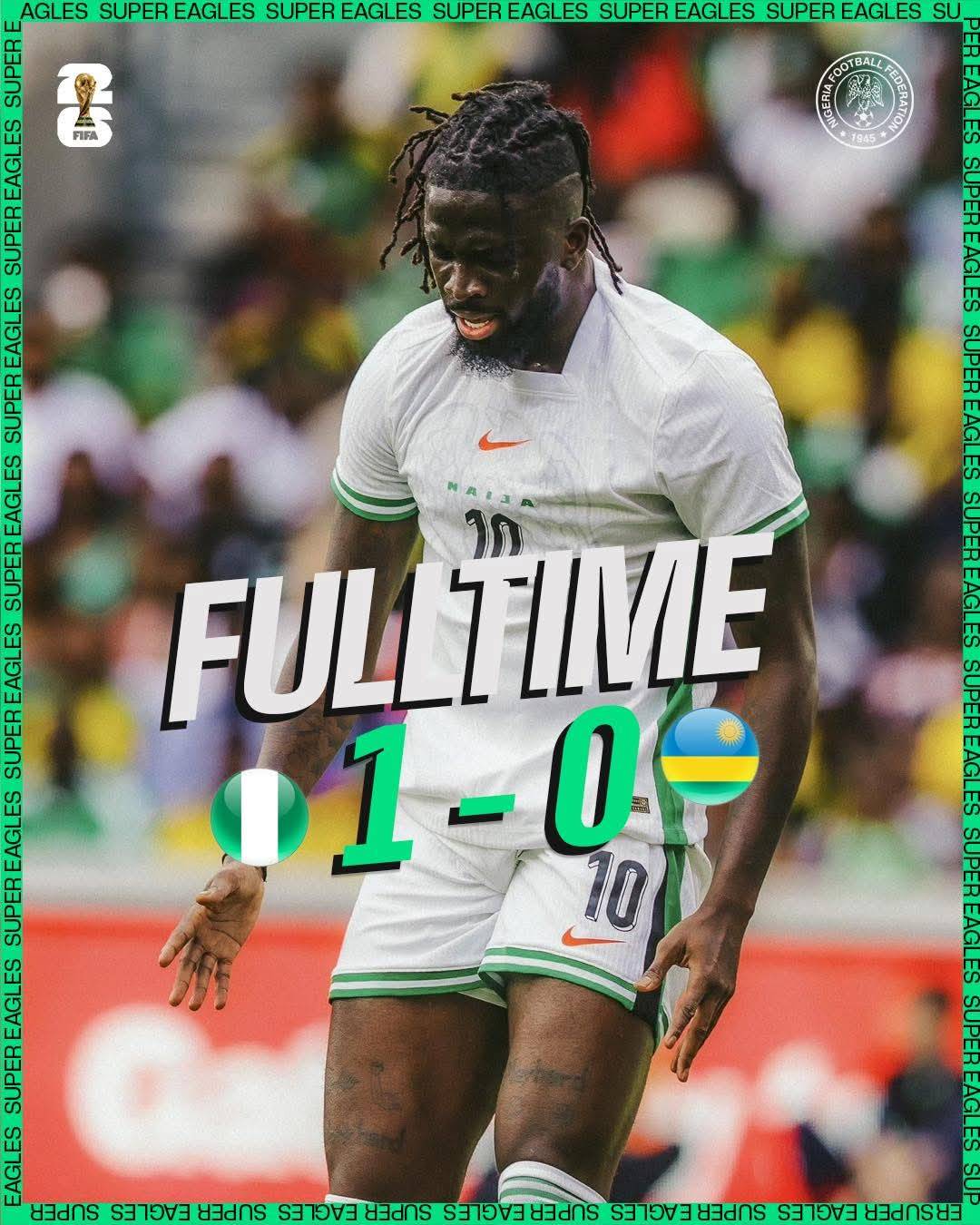 NIGERIA 1-0 RWANDA: TOLU SCORES WINNER AS OSIMHEN SUFFERS INJURY SCARE