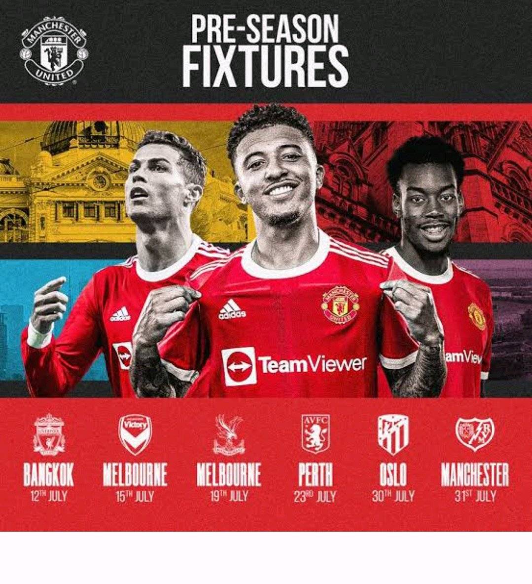 Manchester United's Pre-Season Friendlies Schedule For Summer 2022